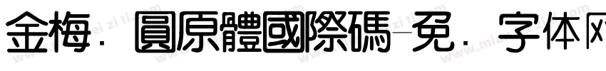 金梅细圓原體國際碼字体转换