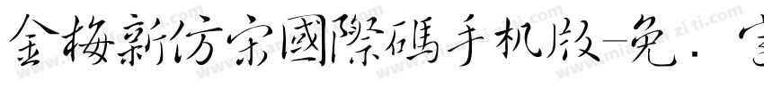 金梅新仿宋國際碼手机版字体转换