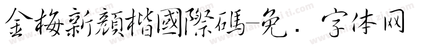 金梅新顏楷國際碼字体转换