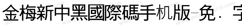 金梅新中黑國際碼手机版字体转换