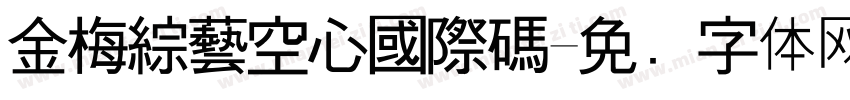 金梅綜藝空心國際碼字体转换