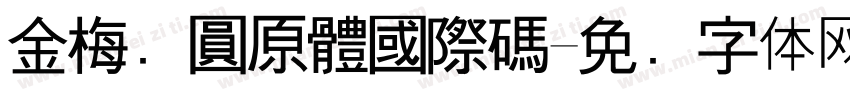 金梅细圓原體國際碼字体转换