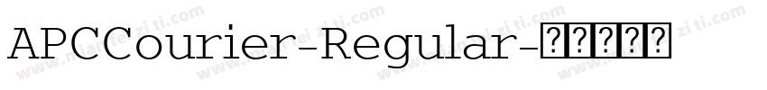 APCCourier-Regular字体转换