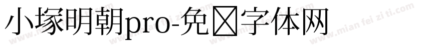 小塚明朝pro字体转换