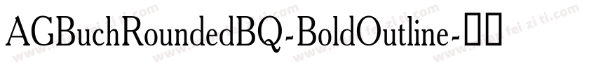 AGBuchRoundedBQ-BoldOutline字体转换