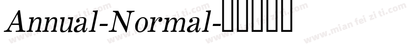 Annual-Normal字体转换