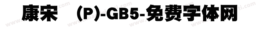 華康宋體(P)-GB5字体转换