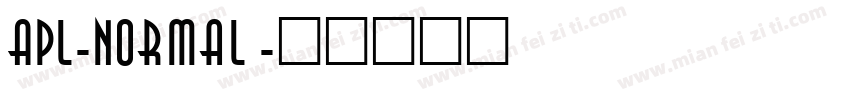 APL-Normal字体转换