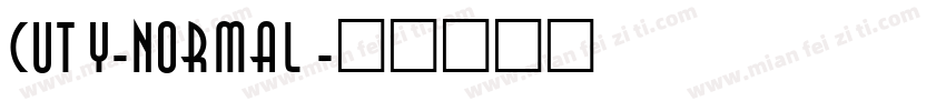Cuty-Normal字体转换