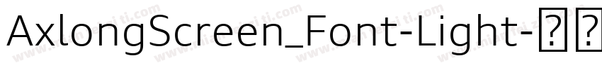 AxlongScreen_Font-Light字体转换