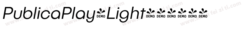 PublicaPlay-Light字体转换