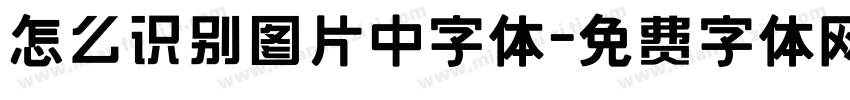 怎么识别图片中字体字体转换