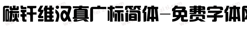 碳纤维汉真广标简体字体转换