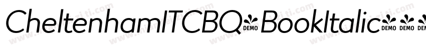 CheltenhamITCBQ-BookItalic字体转换