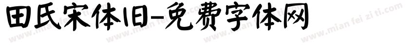 田氏宋体旧字体转换