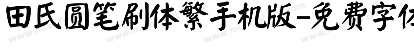 田氏圆笔刷体繁手机版字体转换