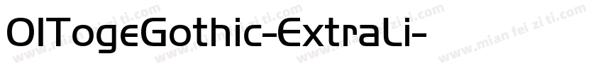 01TogeGothic-ExtraLi字体转换