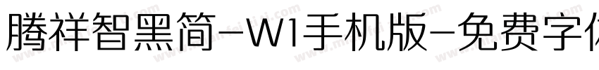 腾祥智黑简-W1手机版字体转换