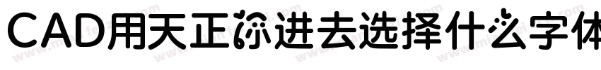 CAD用天正你进去选择什么字体字体转换