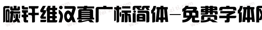 碳纤维汉真广标简体字体转换