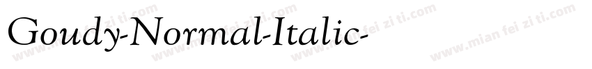 Goudy-Normal-Italic字体转换