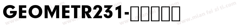 GEOMETR231字体转换