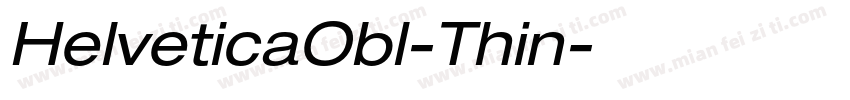 HelveticaObl-Thin字体转换