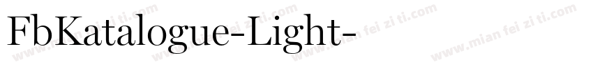 FbKatalogue-Light字体转换