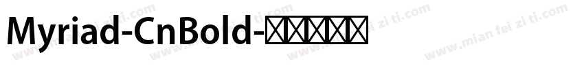 Myriad-CnBold字体转换