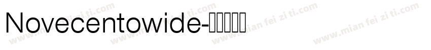 Novecentowide字体转换