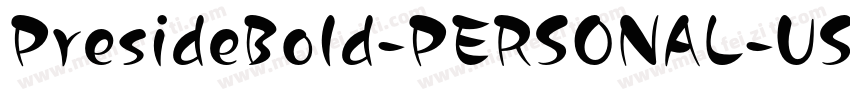 PresideBold-PERSONAL-USE-2字体转换