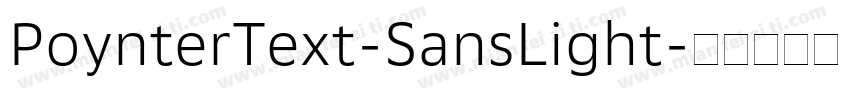 PoynterText-SansLight字体转换