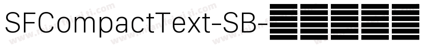 SFCompactText-SB字体转换