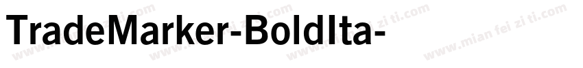 TradeMarker-BoldIta字体转换