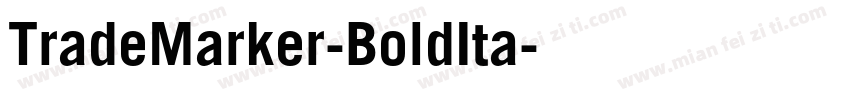 TradeMarker-BoldIta字体转换