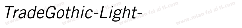 TradeGothic-Light字体转换