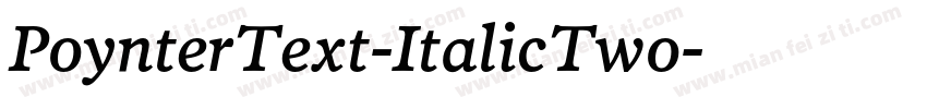 PoynterText-ItalicTwo字体转换