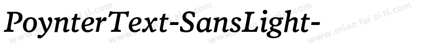 PoynterText-SansLight字体转换