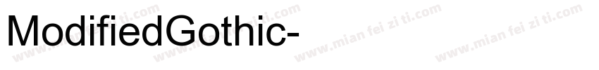 ModifiedGothic字体转换