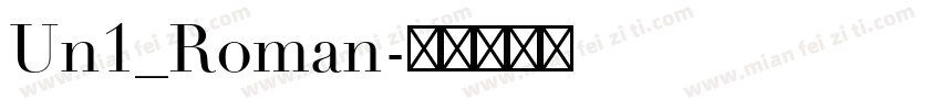 Un1_Roman字体转换