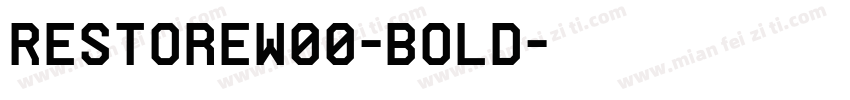 RestoreW00-Bold字体转换