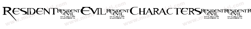 Resident-Evil-Characters字体转换