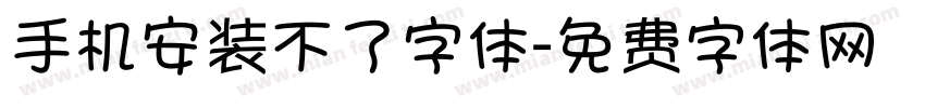 手机安装不了字体字体转换