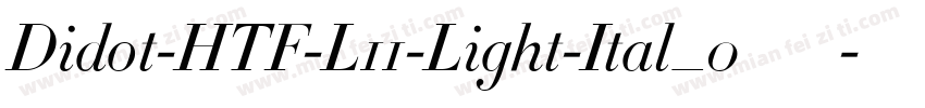 Didot-HTF-L11-Light-Ital_0手机版字体转换