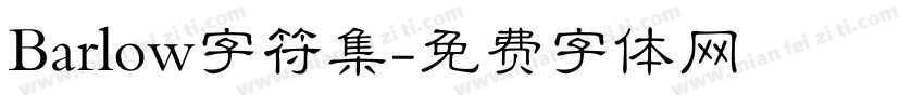 Barlow字符集字体转换