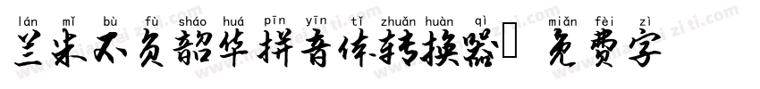 兰米不负韶华拼音体转换器字体转换