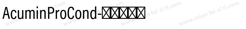 AcuminProCond字体转换