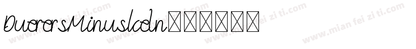 DuerersMinuskeln字体转换