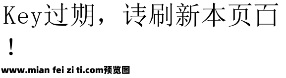 田氏宋体二简字预览效果图