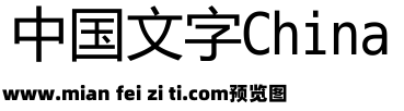 正体(简)中文点阵字zfull-gb预览效果图